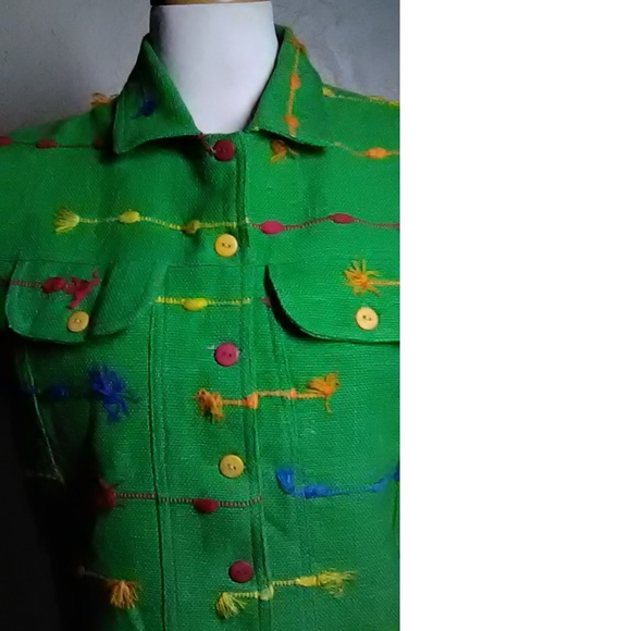 Ana's Fashion NWOT Green Cotton Vest Size XL - Picture 5 of 7